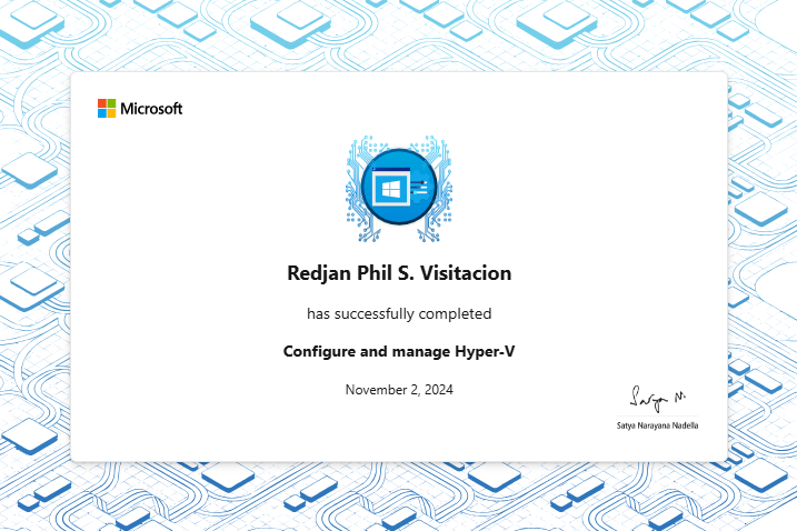 CAMH-V Certificate